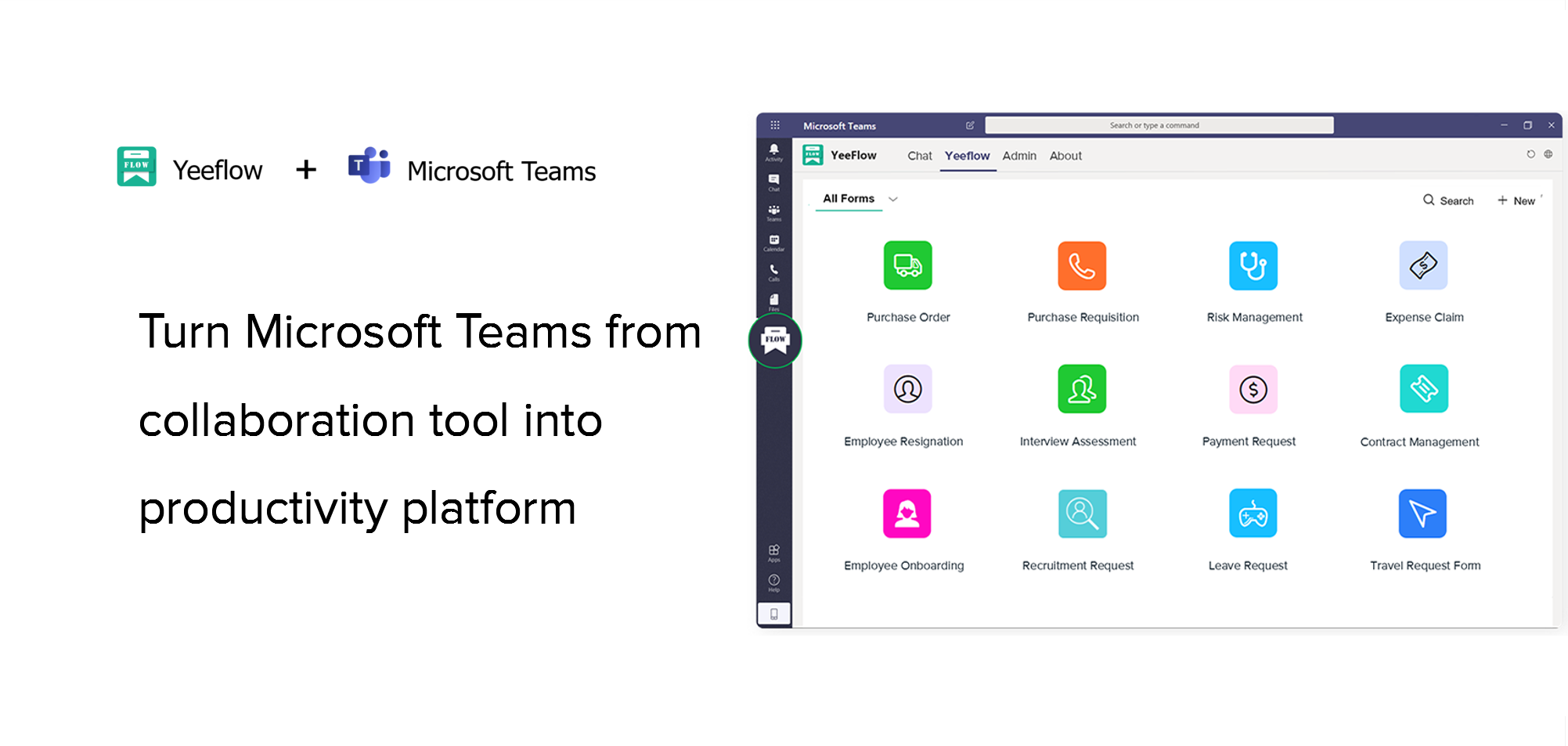 Microsoft teams workflow and application builder yeeflow